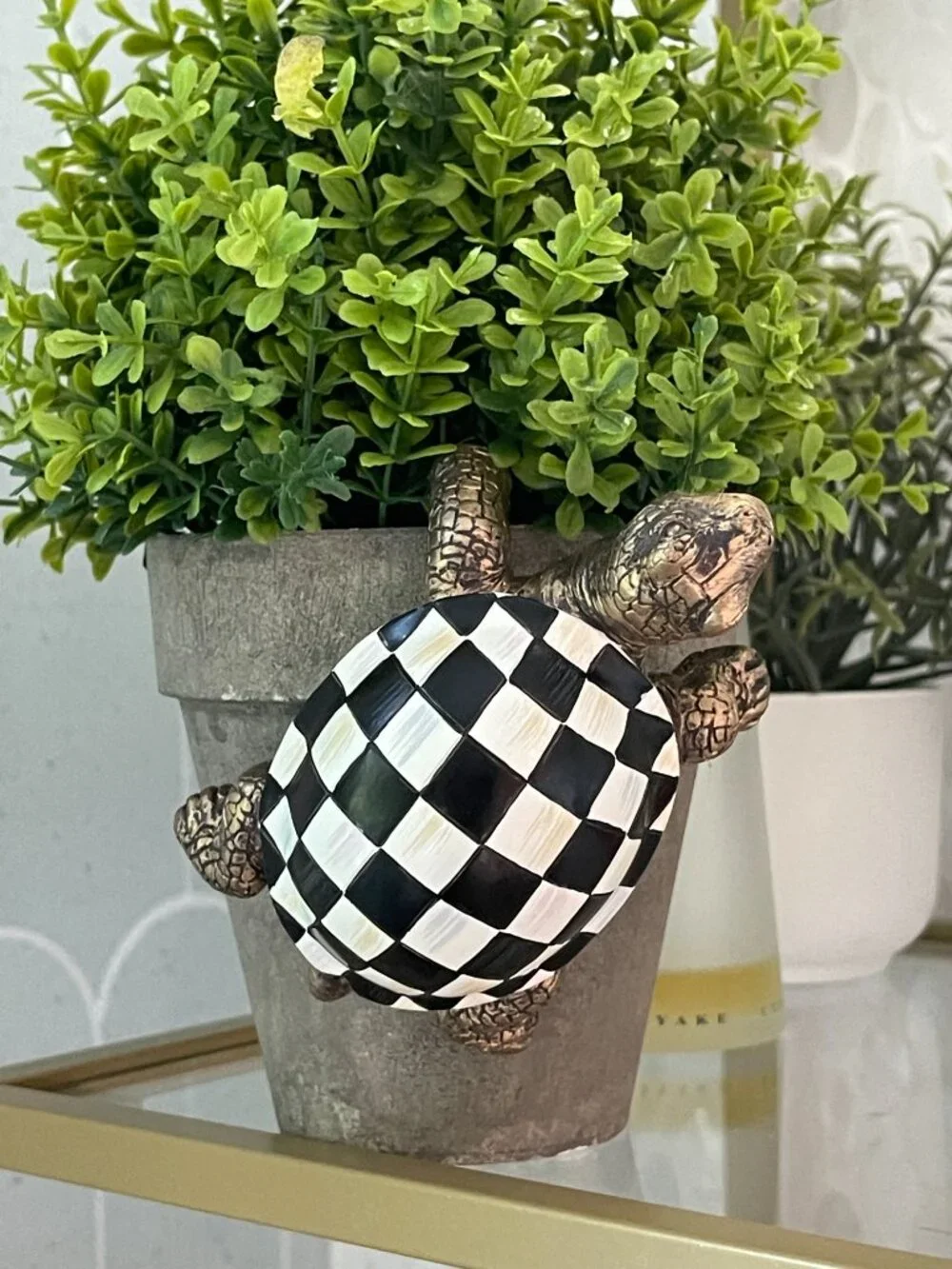 MacKenzie-Childs Turtle Pot Climber-NEW